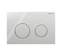 Placa Geberit Omega20 Cromo Brillante / Cromosatinado Doble Botón | 115.0