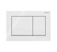 Placa Geberit Omega20 Cuadrada Blanca / Cromado Brillante | 115.080.KJ.1 Blanca
