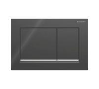 Placa Geberit Omega20 Cuadrada Negra / Cromada Brillante | 115.080.KM.1 Negra