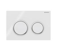 Placa Geberit Omega20 RouBianco / Cromado Brillante Doble Botón | 115.085.KJ.1