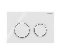 Geberit Placa de accionamiento Omega20 115.085.KJ.1 para doble descarga Blanco/Cromado brillante