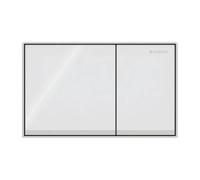 Geberit Omega60 Placa de accionamiento, para doble descarga, empotrada, angular, 115.081.SI.1, Color: blanco, espejado / cromado de alto brillo