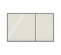 Placa Geberit Omega60 Cuadrado Vidrio Gris Arena / Cromado Pulido 115.081.JL