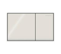 Placa Geberit Omega60 Cuadrado Vidrio Gris Arena / Cromado Pulido 115.081.JL
