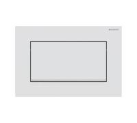 Placa Geberit Sigma10 Cuadrado Blanco Matt / Cromado Pulido 115.893.JT.1 Blanco