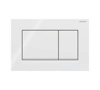 Placa Geberit Sigma20 Cuadrada Blanca / Blanca Mate Doble Botón | 115.883.11.1