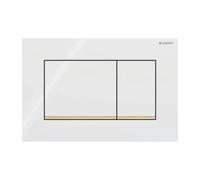 Placa Geberit Sigma20 Cuadrada Blanca / Dorada Doble Botón (ex Sigma30) | 115.88