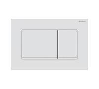 Placa Geberit Sigma20 Cuadrada Blanca Pintada Mate / Blanca Doble Botón (ex