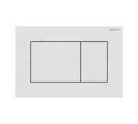 Geberit Sigma20 placas de accionamiento, para doble descarga, rectangular, 115.883.01.1, Color: lacado blanco mate, recubrimiento fácil de limpiar / blanco
