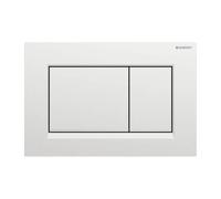 Placa Geberit Sigma20 Cuadrada Cromada Pintada Mate / Cromada Brillante Doble T