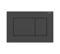Placa Geberit Sigma20 Cuadrada Negra Pintada Mate / Negra Doble Botón | 115.88