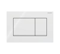 Placa Geberit Sigma20 Cuadrado Blanco/Cromado Pulido Doble Botón 115.883.KJ