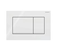 Placa Geberit Sigma20 Cuadrado Blanco/Cromado Pulido Doble Botón (Ex Sigma30)