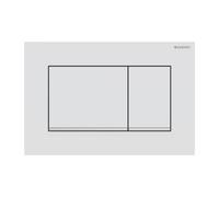 Placa Geberit Sigma20 Cuadrado Blanco Matt / Cromado Pulido Doble Botón 115.8