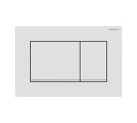 Placa de accionamiento Geberit Sigma30, para sistema de 2 cisternas, Color: lacado blanco mate, recubierto de fÃ¡cil limpieza / cromado de alto brillo - 115.883.JT.1