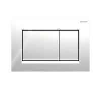 Placa Geberit Sigma20 Cuadrado Cromado Pulido/Metal Satinado Doble Botón (Ex Si