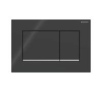 Placa Geberit Sigma20 Cuadrado Negro/Cromado Pulido Doble Botón (Ex Sigma30)