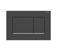 Placa Geberit Sigma20 Cuadrado Negro Mate/Cromado Pulido Doble Botón (Ex Sigma