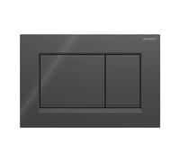 Placa Geberit Sigma20 Cuadrado Negro/Negro Mate Doble Botón 115.883.DW.1 Negro