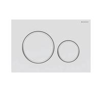 Placa Geberit Sigma20 RouBianco Mate / Cromado Brillante Doble Botón | 115.88