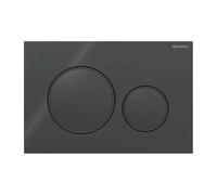 Placa Geberit Sigma20 RouNero Doble Pulsador Negro Mate 115.882.DW.1