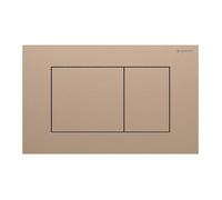 Placa Geberit Sigma40 Cuadrada Inox Oro Rojo Cepillado Doble Botón | 115.629.Q