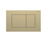 Placa Geberit Sigma40 Cuadrado Inoxidable Latón Cepillado Doble Botón