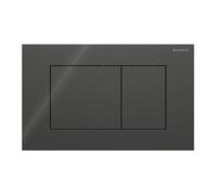 Placa Geberit Sigma40 Cuadrado Vidrio Negro Doble Botón 115.629.SJ.1