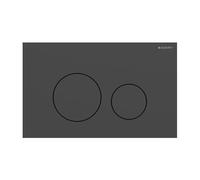 Geberit Sigma40 placa de accionamiento, para doble descarga, redonda, acero inoxidable, 115.628.14.1, Color: Negro Mate