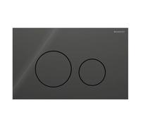 Placa Geberit Sigma40 RouVetro Negro Doble Botón | 115.628.SJ.1 Vidrio Negro
