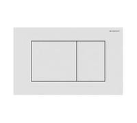 Placa Geberit Sigma40 Square Inox Blanco Opaco Doble Botón | 115.629.JT.1 Inox