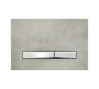 Placa Geberit Sigma50 Cuadrada Efecto Cemento / Cromo Doble Botón | 115.788.JV.
