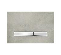 Placa Geberit Sigma50 Cuadrada Efecto Cemento / Cromo Doble Botón | 115.788.JV.