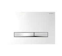 Placa Geberit Sigma50 Cuadrado Cromado Pulido/Cromo Doble Botón 115.788.21.2