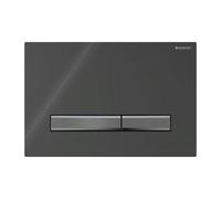 Placa Geberit Sigma50 Cuadrado Negro/Negro Cromado Doble Botón 115.671.DW.2 Ne