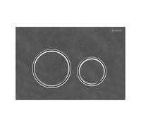 Geberit Sigma50 placa de accionamiento, para doble descarga, color metal cromado, redonda, 115.884.JM.1, Color: cromado / pizarra mustang