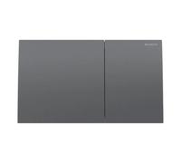 Placa Geberit Sigma70 Cuadrada Negra Cromada Cepillada Doble Botón | 115.622.QD.