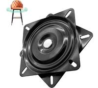 Placa Giratoria Cuadrada, Placa Giratoria Cuadrada de Metal, Rodamiento Placa Giratoria, Universal Placa Giratoria Cojinete, Rotatoria de 360°, para Taburetes, Mesas, Estanterías (5 Inch)