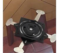 Placa giratoria de rodamiento de bolas de acero, base giratoria de 360 grados para asientos de barco, taburetes de bar y sillas de comedor, 19,5 cm, color negro, resistente tocadiscos con silencio (8