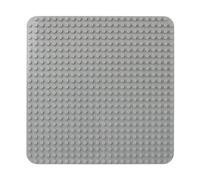 Placa grande compatible con Lego Duplo, placa base 38 x 38 cm, juguete de construcción para niñas y niños (1 pieza, gris)