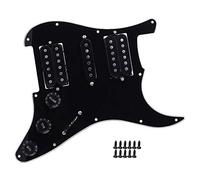 Placa Guitarra Eléctrica Precableada, Pickguard US Standard, 1 Juego - Instalación Fácil, Tonos Brillantes, Ideal para ST/SQ (negro)