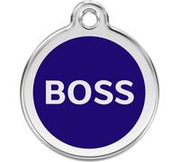 Placa identificativa Acero Inoxidable Boss Azul para perros