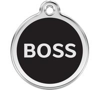 Placa identificativa Acero Inoxidable Boss Negro para perros