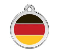 Placa identificativa Acero Inoxidable Esmalte Bandera Aleman para perros