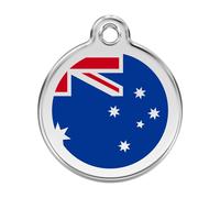 Placa identificativa Acero Inoxidable Esmalte Bandera Australiana Azul para perros