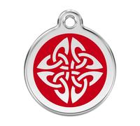 Placa identificativa Acero Inoxidable Esmalte Flechas Tribales Rojo para perros