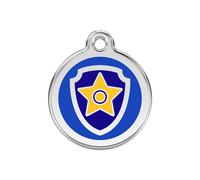 Placa identificativa Acero Inoxidable Esmalte Nickelodeon Paw Patrol Chase Azul para perros