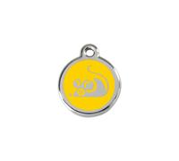 Placa identificativa Acero Inoxidable Esmalte Ratón Amarillo para gatos
