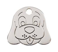 Placa identificativa Acero Inoxidable Perro Cara para perros