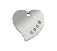 Placa identificativa Diamante Corazón para perros